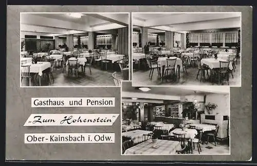 AK Ober-Kainsbach i. Odw., Gasthaus und Pension Zum Hohenstein, Innenansicht