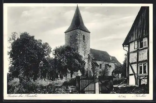 AK Exten bei Rinteln, Blick auf die Kirche