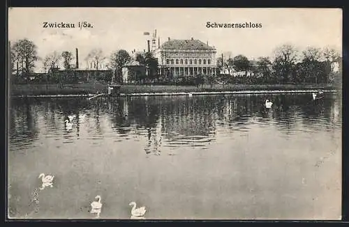 AK Zwickau i. Sa., Schwanenschloss