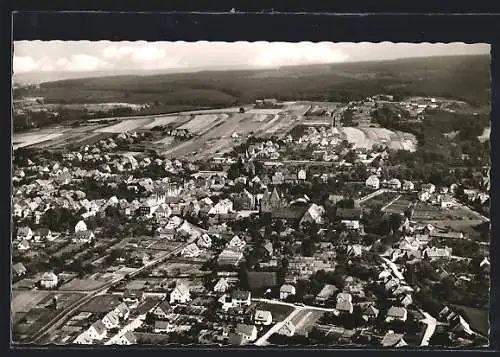 AK Bergstadt Obernkirchen, Teilansicht aus dem Flugzeug