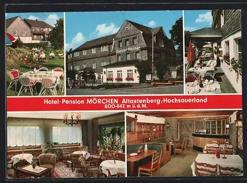 AK Alt-Astenberg /Hochsauerland, Hotel-Pension Mörchen mit Innenansicht