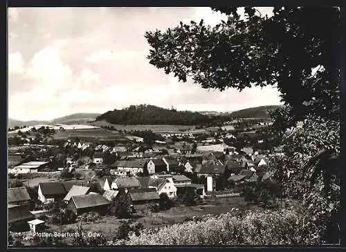 AK Pfaffen-Beerfurth i. Odw., Blick über die Dächer