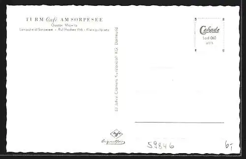 AK Langscheid /Sorpesee, Turm-Café am Sorpesee