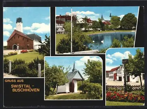 AK Swisttal-Buschhoven, Kapelle, Kirche, Am Teich