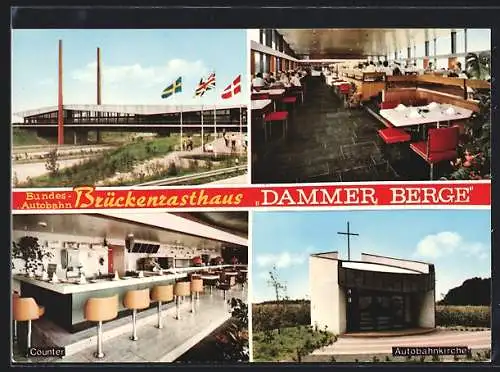 AK Nellinghof-Schierberg, Autobahn-Brückenrasthaus Dammer Berge, Counter, Autobahnkirche