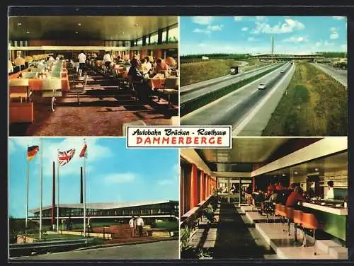 AK Holdorf / Oldb., Autobahn-Brücken-Rasthaus Dammerberge