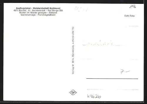 AK Börstel / Rahden, Waldgaststätte Kolkhorst