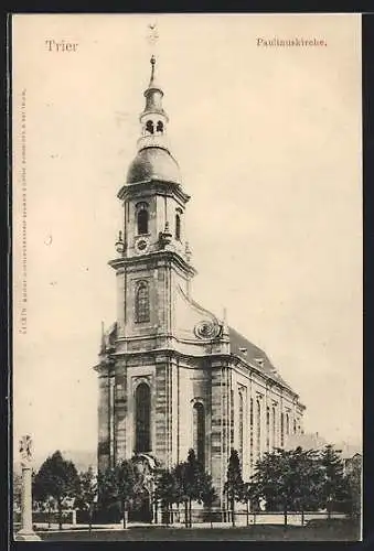 AK Trier, Ansicht der Paulinuskirche