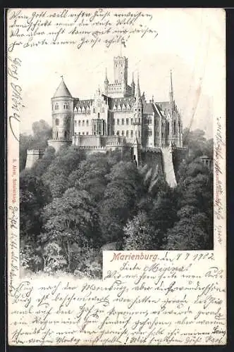 AK Marienburg / Malbork, Blick auf die Burg