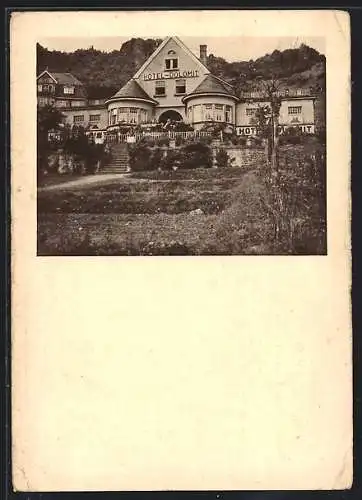 AK Gerolstein, Hotel Dolomit mit Garten