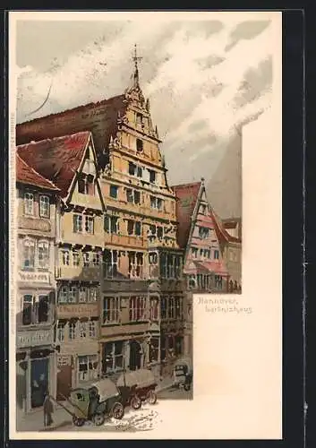 Künstler-AK Otto Hammel: Hannover, Partie am Leibnitzhaus