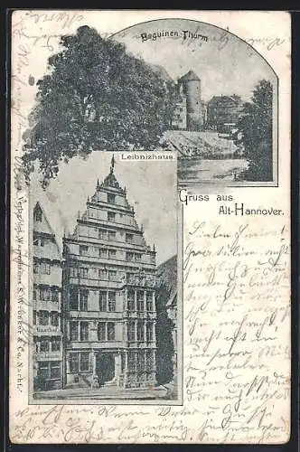 AK Hannover, Beguinen-Turm, Leibnizhaus