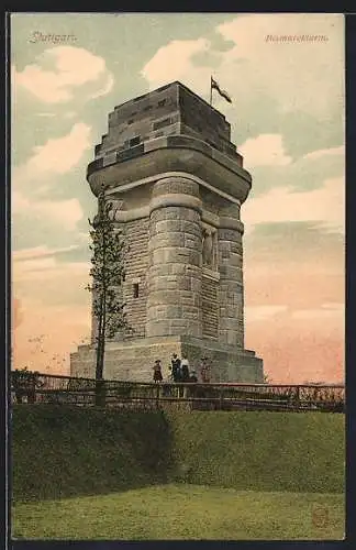 AK Stuttgart, Bismarckturm mit Anlagen