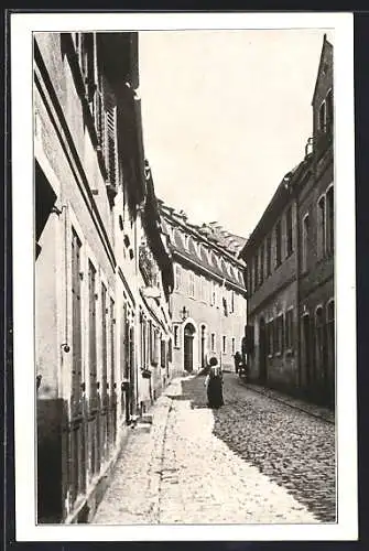 AK Schweinfurt, Blick in die Kirchgasse-Strasse