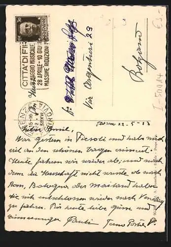 AK Firenze, Fiesole, Panorama di Firenze