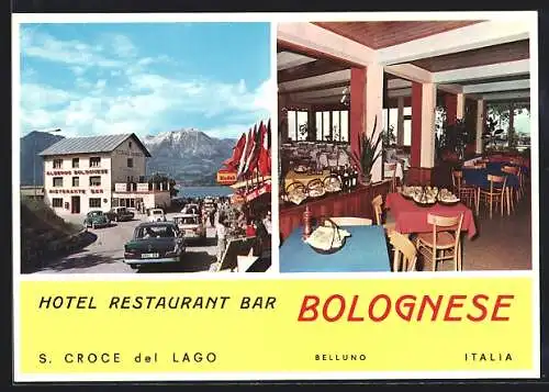 AK Belluno, S. Croce del Lago, Hotel Bolognese