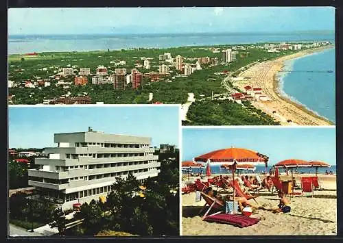 AK Lignano Pineta, Hotel delle Palme, Panorama aereo e la spiaggia