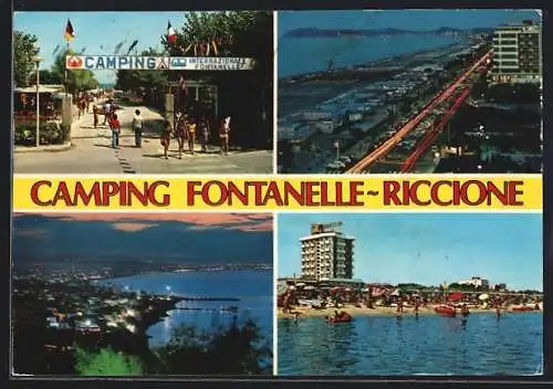 AK Riccione, Camping Fontanelle, Ortsansichten