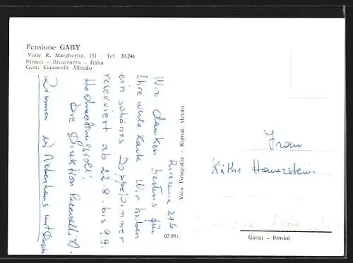 AK Rimini, Rivazurra, Pensione Gaby, Viale R. Margherita 151