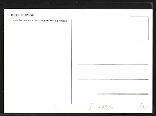 Künstler-AK Rimini, Rocca di Rimini, Chesa de Vein