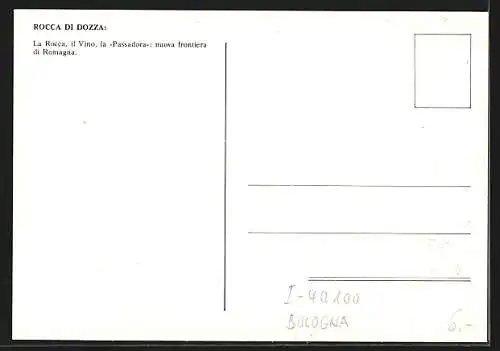 Künstler-AK Dozza, Rocca di Dozza, L`Enoteca Nella Rocca