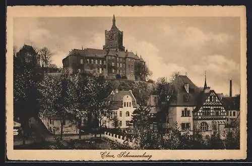 AK Cleve, Ansicht der Schwanenburg