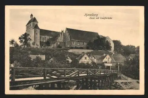 AK Havelberg, Dom mit Laufbrücke