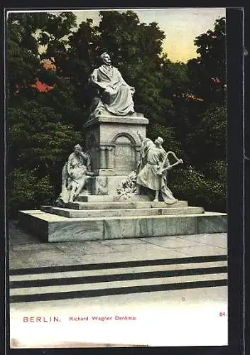 AK Berlin-Tiergarten, Richard Wagner-Denkmal