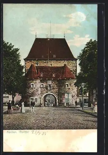 AK Aachen, Totalansicht des Ponttors