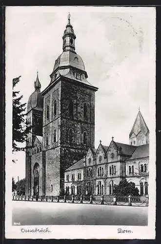 AK Osnabrück, Dom mit Strassenpartie