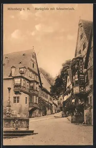 AK Miltenberg, Der Marktplatz mit Schnatterloch