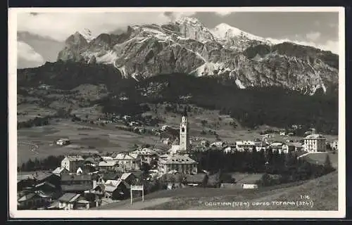 AK Cortina, Ortschaft mit Kirche von weitem