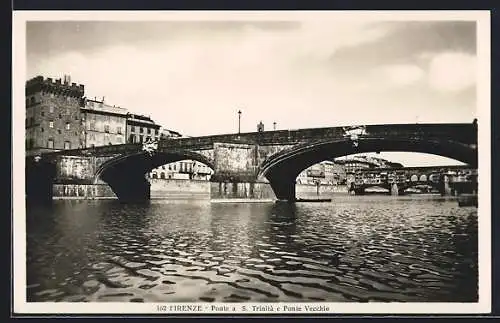 AK Firenze, Ponte a S. Trinità e Ponte Vecchio