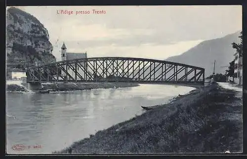 AK Trento, L`Adige, Fluss- und Brückenpartie