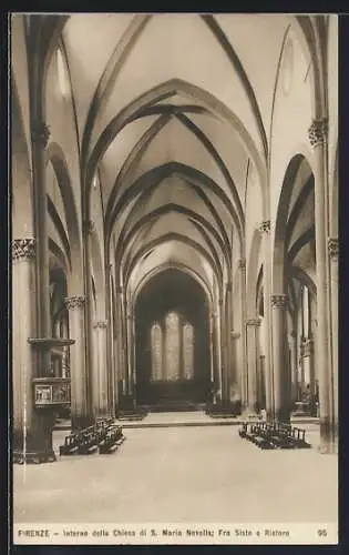 AK Firenze, Interno della Chiesa di S. Maria Novella, Fra Sisto e Rostoro