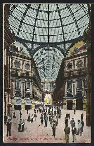 AK Milano, Interno Galleria Vittorio Emanuele