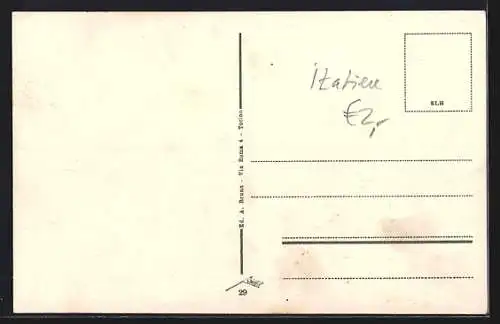 AK Torino, Via Po e Via della Zecca, Strassenbahn