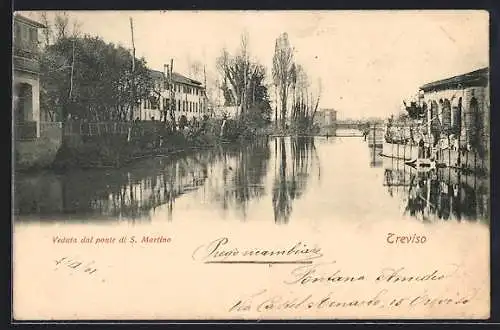 AK Treviso, Veduta dal ponte di S. Martino