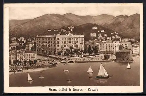 AK Rapallo, Grand Hotel & Europe und Strand