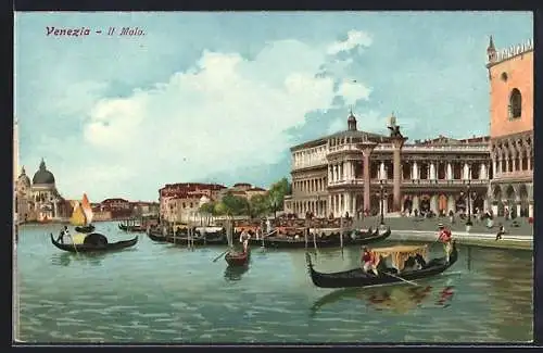 Künstler-AK Venezia, Il Molo