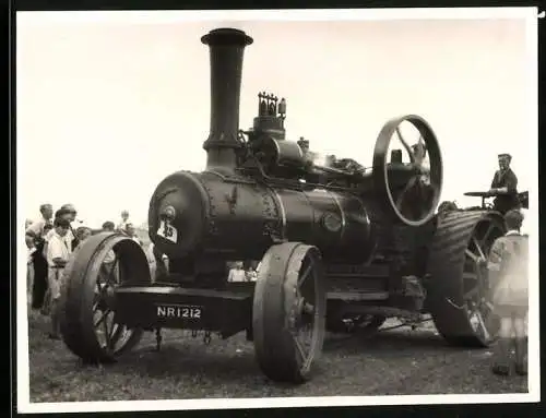 Fotografie Lokomobil, Traktor mit Dampfmaschine & Nebenantrieb