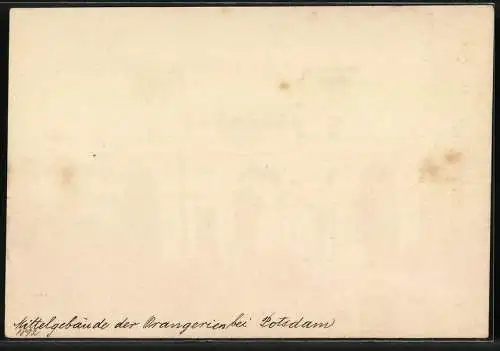 Fotografie unbekannter Fotograf, Ansicht Potsdam, Mittelbau der Orangerie