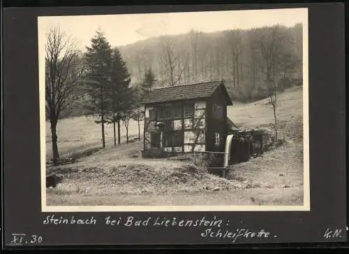 Fotografie unbekannter Fotograf, Ansicht Steinbach bei Bad Liebenstein, Wassermühle - Schleifkotte