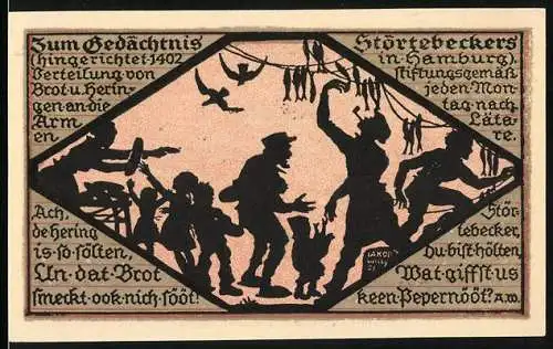 Notgeld Verden 1921, 25 Pfennig, Illustration von Stadtansicht und historischem Gedenken