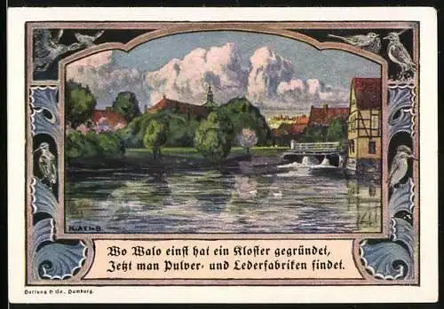 Notgeld Walsrode 1922, 1 Mark, Klostergründung und Erholungsheim Illustration