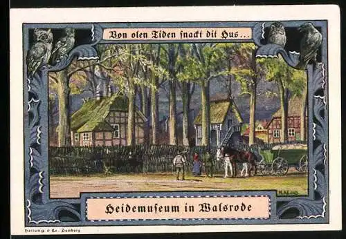 Notgeld Walsrode, 1922, 1 Mark, Vorderseite Heidemuseum und Rückseite Erholungsheim Walsrode