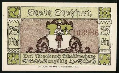 Notgeld Stassfurt 1921, 25 Pfennig, Wiege des Kali-Bergbaues, Bergleute und Grubenszene