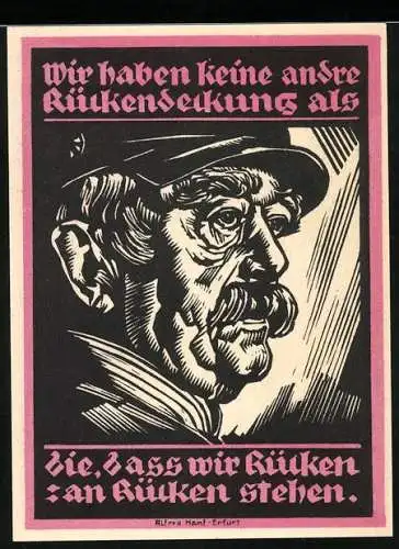 Notgeld Genthin 1921, 5 Mark, Porträt eines Mannes und Kleeblattdesign
