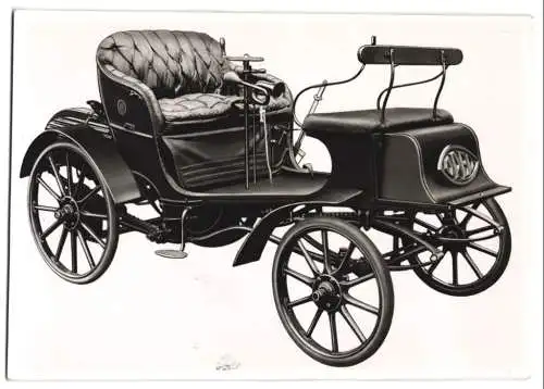 Fotografie unbekannter Fotograf und Ort, Auto Opel System Lutzmann, von 1898, mit hinten liegendem Einzylinder Motor