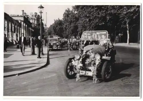 Fotografie Auto Opel 5 /12 Puppchen bei der Internationalen Veteranen Rally 1954, Fahrer Fritz Huxel